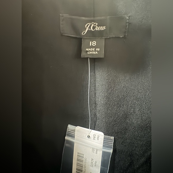 J Crew Black Classy A Line Button Front Dress, NWT, size 18 - Picture 4 of 6